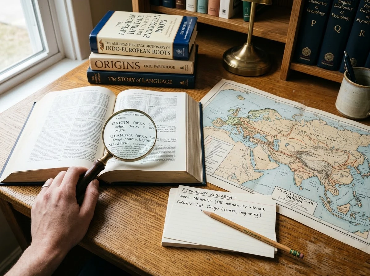 Research materials for checking a baby name&rsquo;s meaning and origin.