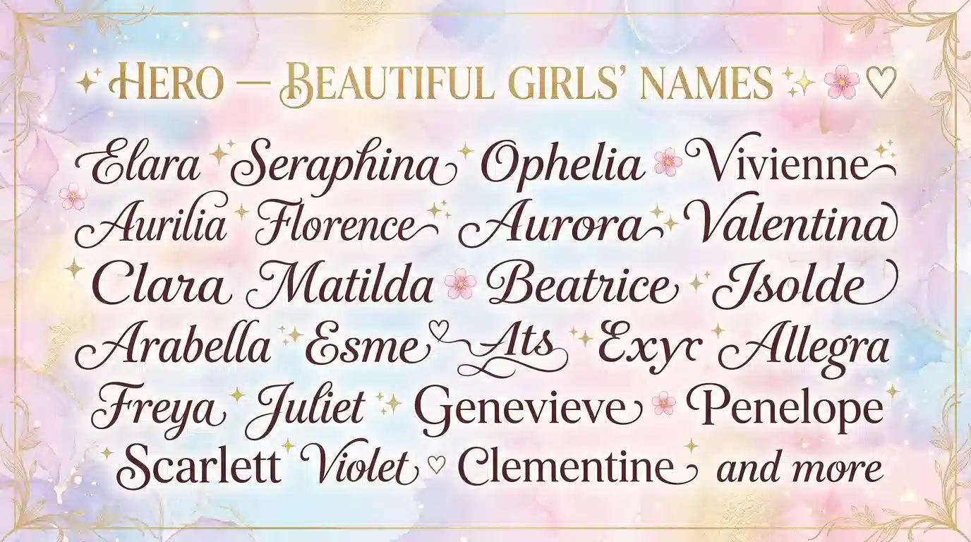 stylish names for girls 2026 beautiful aesthetic attitude royal