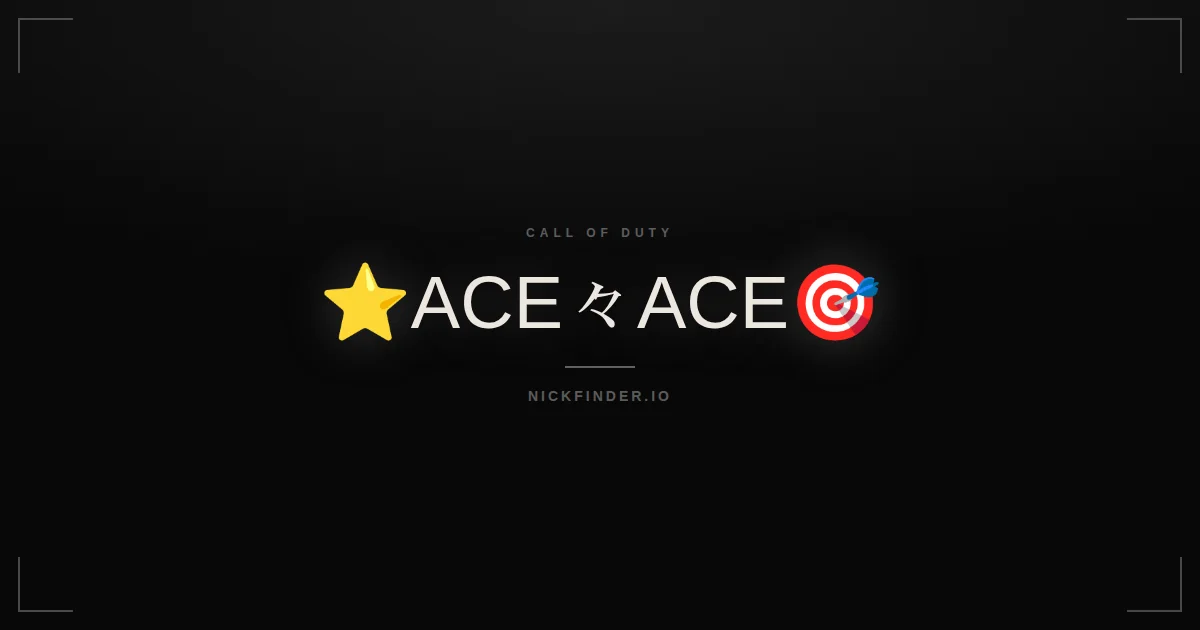 Ace Call of Duty names 2026 — decorated Unicode styles | NickFinder.io