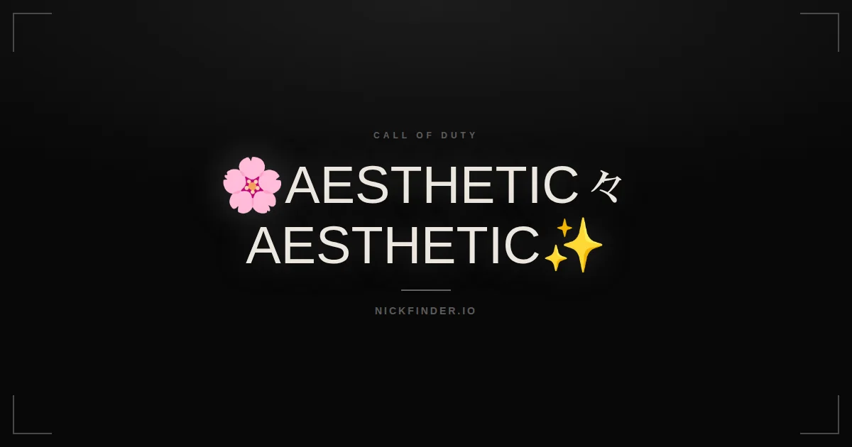 Aesthetic Call of Duty names 2026 — decorated Unicode styles | NickFinder.io