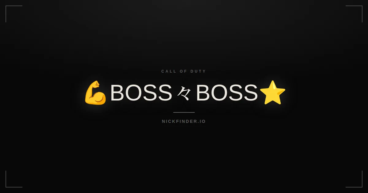 Boss Call of Duty names 2026 — decorated Unicode styles | NickFinder.io