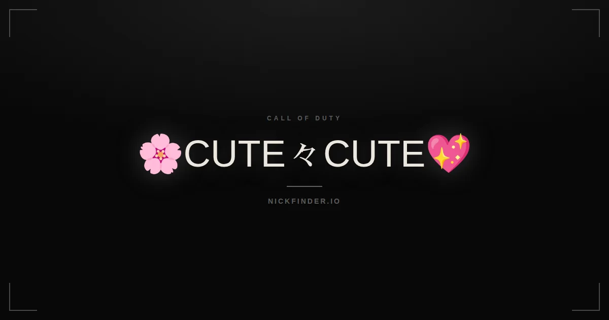 Cute Call of Duty names 2026 — decorated Unicode styles | NickFinder.io