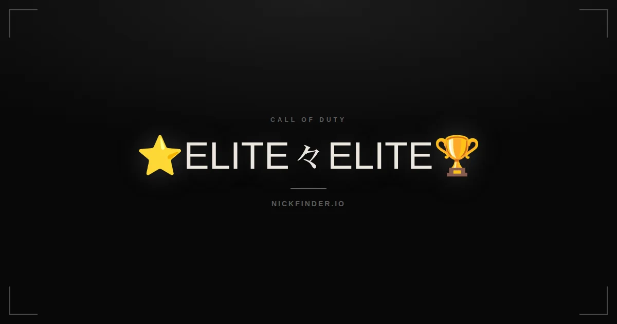 Elite Call of Duty names 2026 — decorated Unicode styles | NickFinder.io