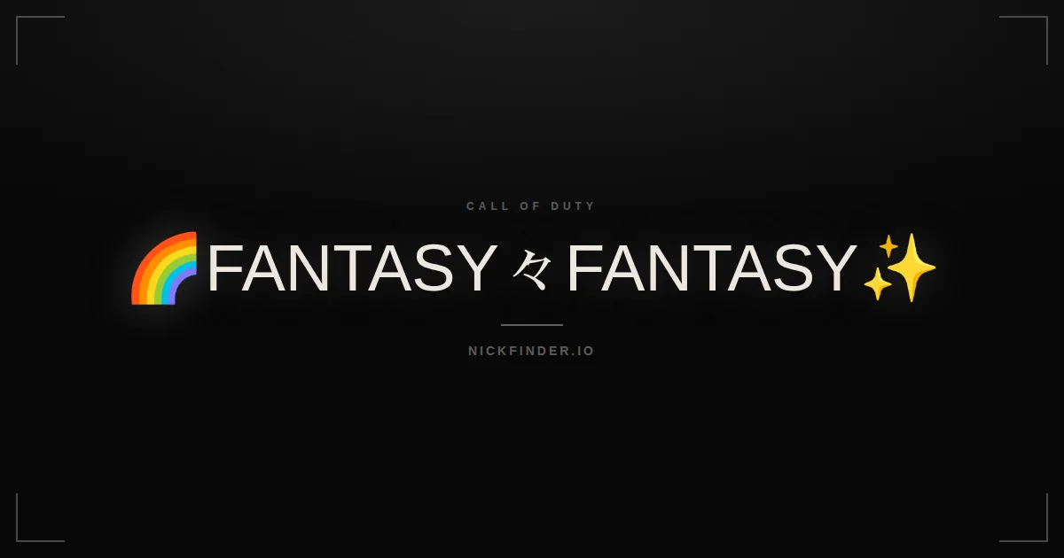 Fantasy Call of Duty names 2026 — decorated Unicode styles | NickFinder.io