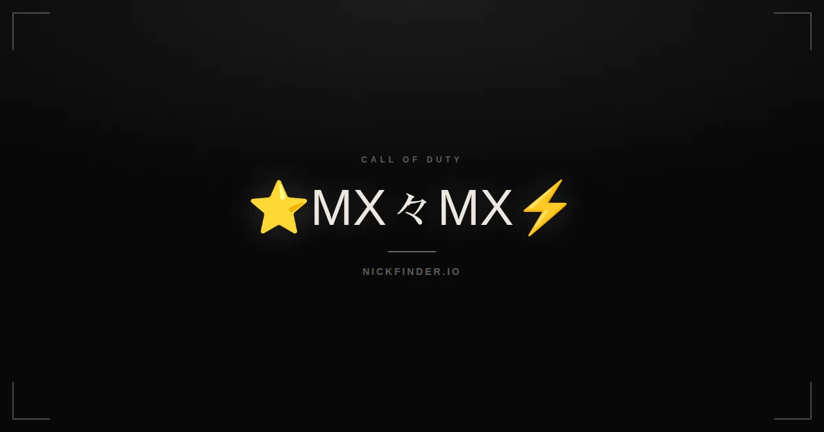 Mx Call of Duty names 2026 — decorated Unicode styles | NickFinder.io