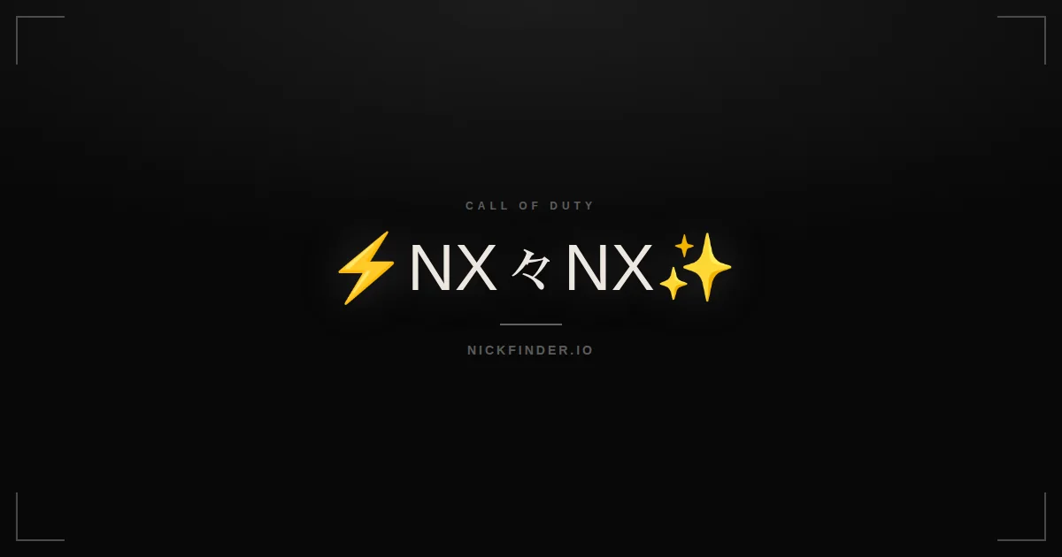 Nx Call of Duty names 2026 — decorated Unicode styles | NickFinder.io