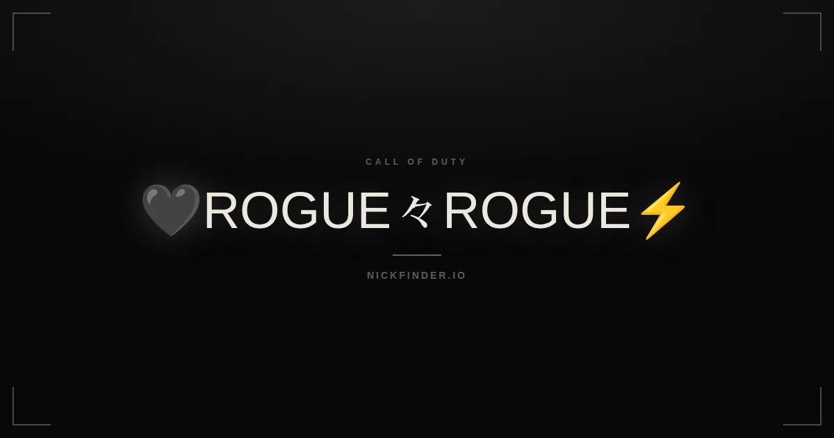 Rogue Call of Duty names 2026 — decorated Unicode styles | NickFinder.io