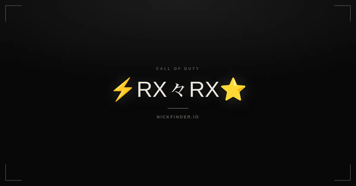 Rx Call of Duty names 2026 — decorated Unicode styles | NickFinder.io