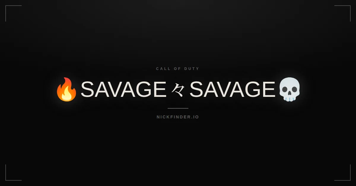 Savage Call of Duty names 2026 — decorated Unicode styles | NickFinder.io