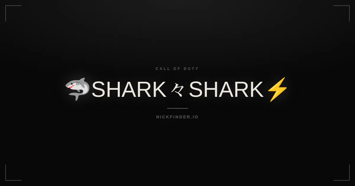 Shark Call of Duty names 2026 — decorated Unicode styles | NickFinder.io