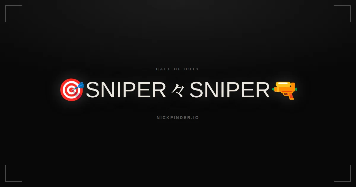 Sniper Call of Duty names 2026 — decorated Unicode styles | NickFinder.io