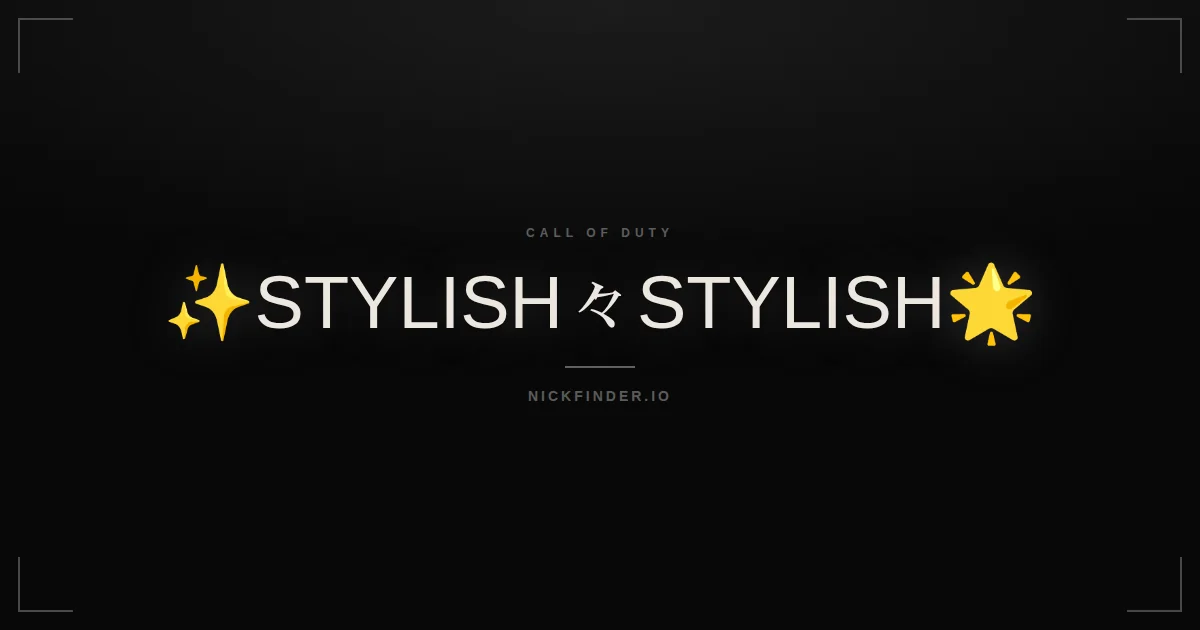Stylish Call of Duty names 2026 — decorated Unicode styles | NickFinder.io