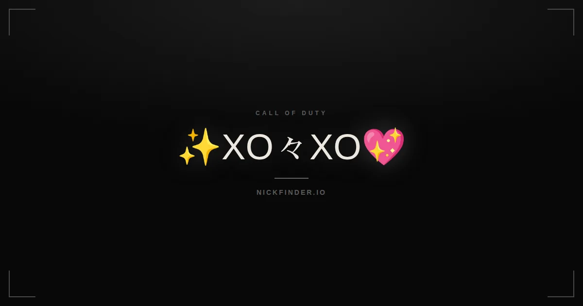 Xo Call of Duty names 2026 — decorated Unicode styles | NickFinder.io