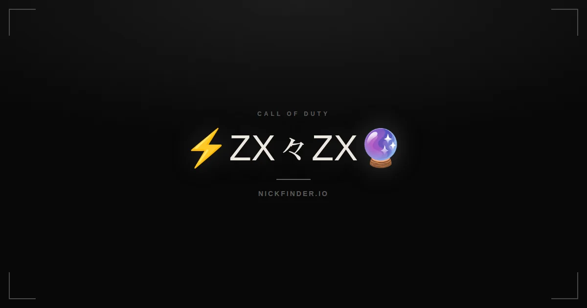 Zx Call of Duty names 2026 — decorated Unicode styles | NickFinder.io