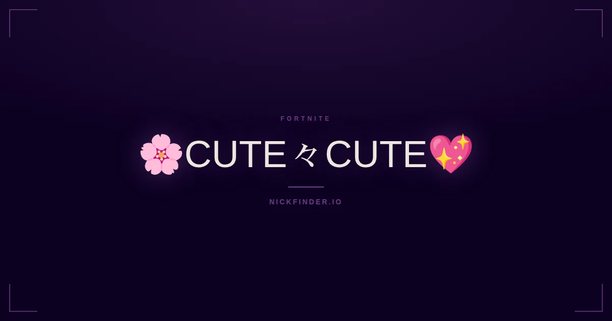 Cute Fortnite names 2026 — decorated Unicode styles | NickFinder.io