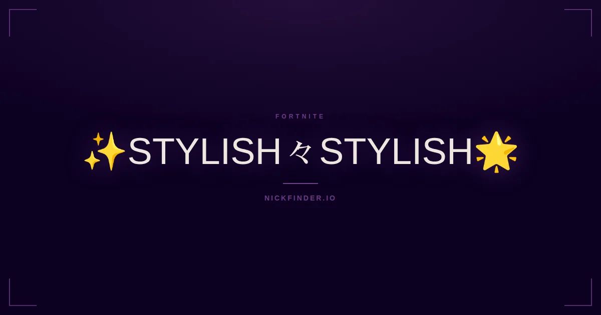 Stylish Fortnite names 2026 — decorated Unicode styles | NickFinder.io