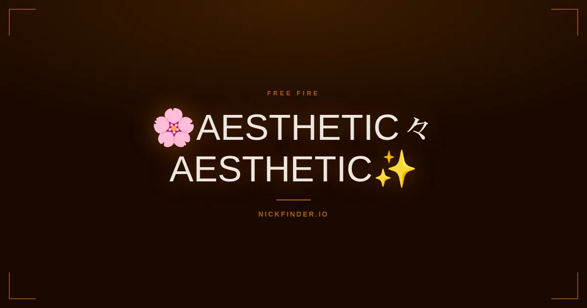 Aesthetic Free Fire names 2026 — decorated Unicode styles | NickFinder.io