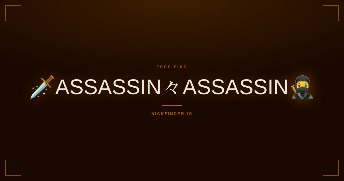 Assassin Free Fire names 2026 — decorated Unicode styles | NickFinder.io
