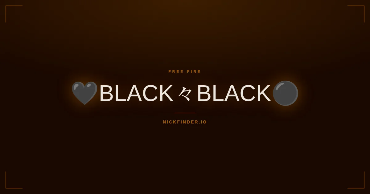 Black Free Fire names 2026 — decorated Unicode styles | NickFinder.io