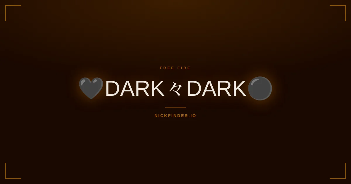 Dark Free Fire names 2026 — decorated Unicode styles | NickFinder.io