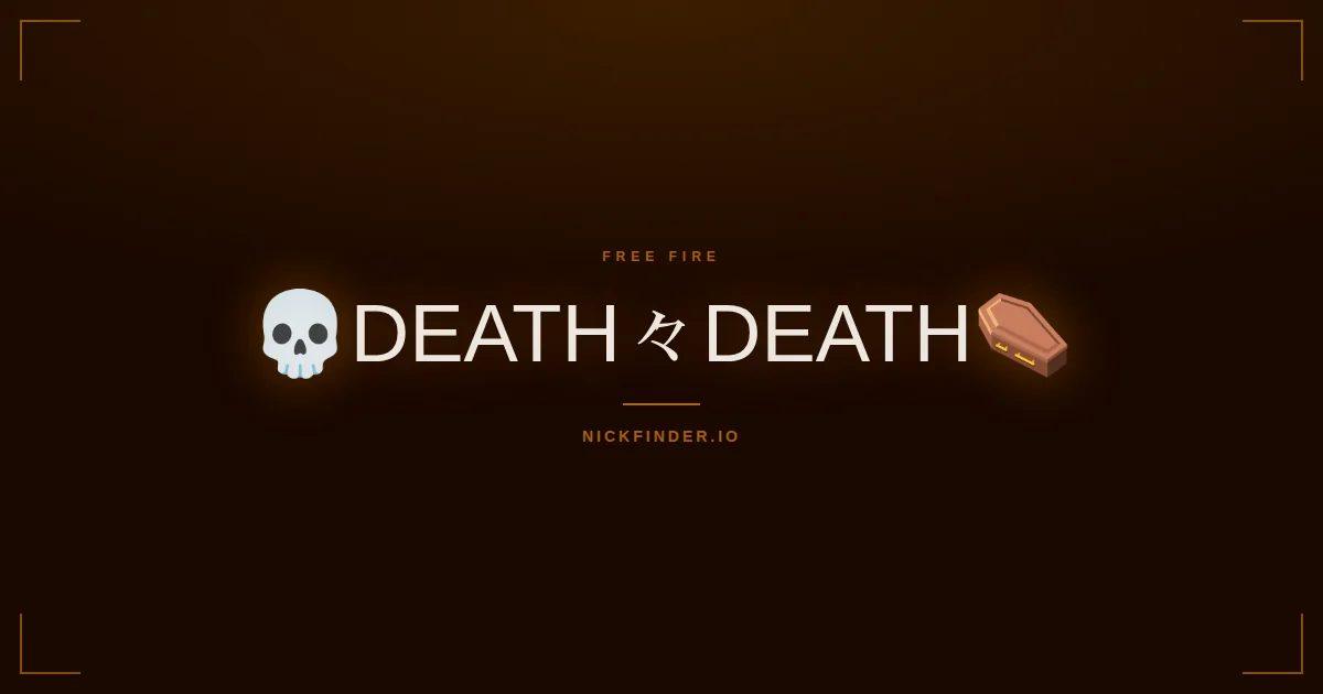 Death Free Fire names 2026 — decorated Unicode styles | NickFinder.io