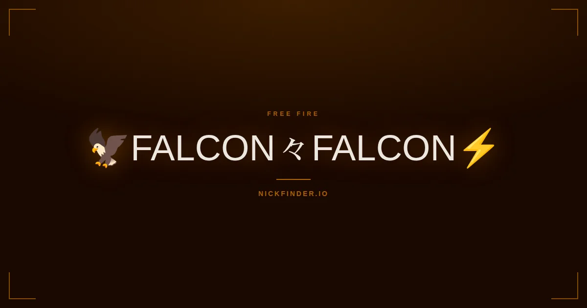 Falcon Free Fire names 2026 — decorated Unicode styles | NickFinder.io
