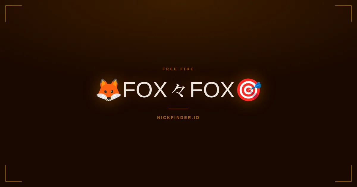 Fox Free Fire names 2026 — decorated Unicode styles | NickFinder.io