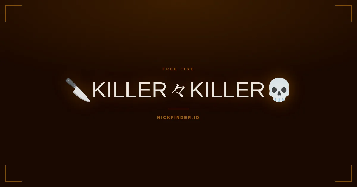 Killer Free Fire names 2026 — decorated Unicode styles | NickFinder.io
