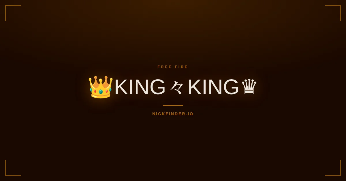 King Free Fire names 2026 — decorated Unicode styles | NickFinder.io