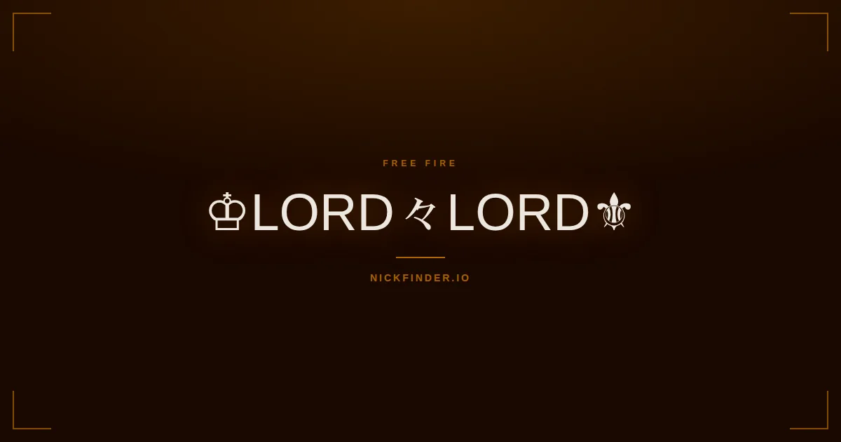 Lord Free Fire names 2026 — decorated Unicode styles | NickFinder.io