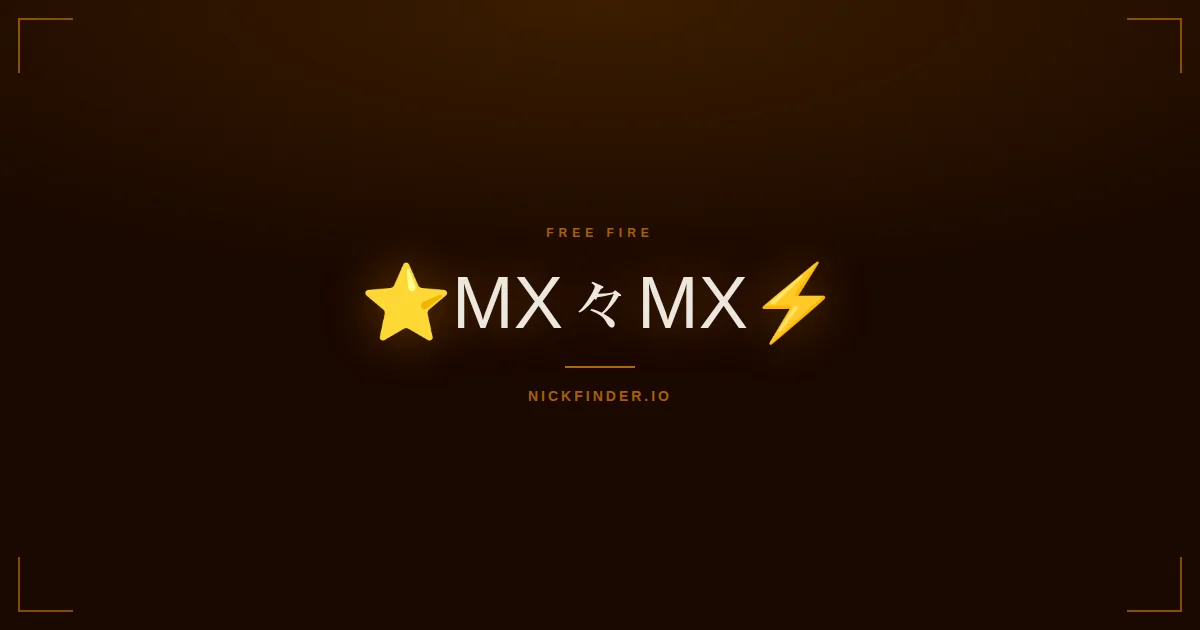 Mx Free Fire names 2026 — decorated Unicode styles | NickFinder.io