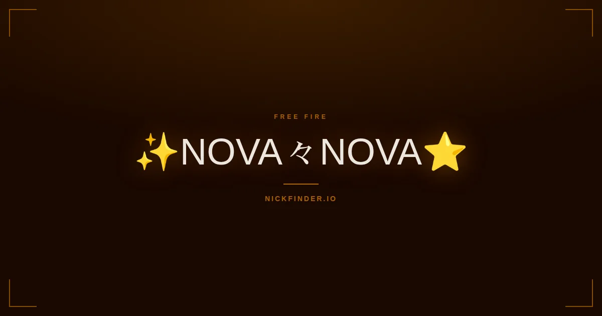 Nova Free Fire names 2026 — decorated Unicode styles | NickFinder.io