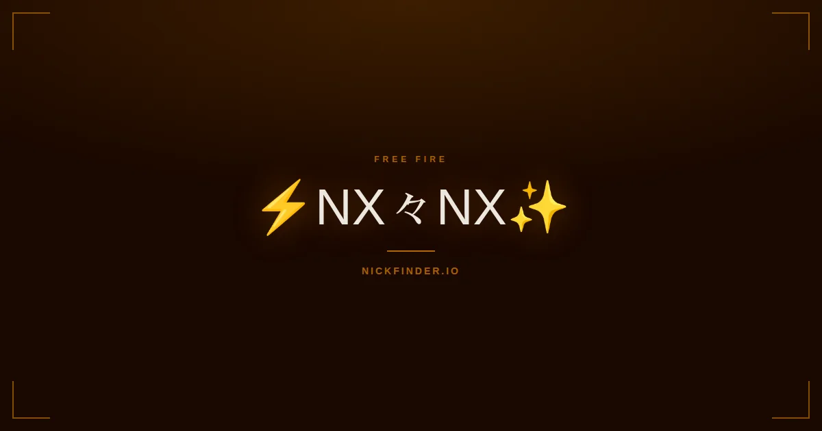 Nx Free Fire names 2026 — decorated Unicode styles | NickFinder.io