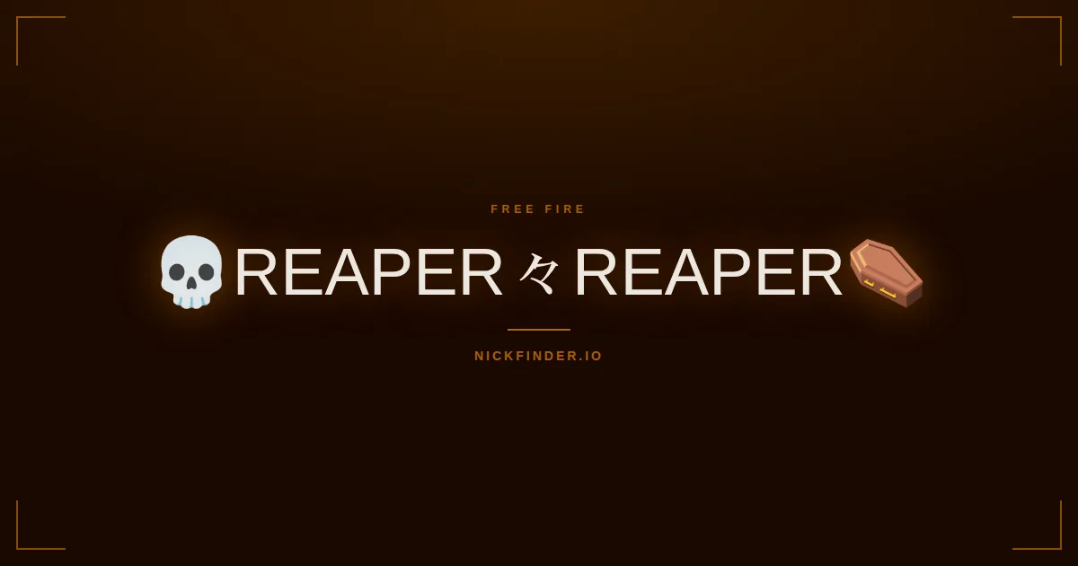 Reaper Free Fire names 2026 — decorated Unicode styles | NickFinder.io