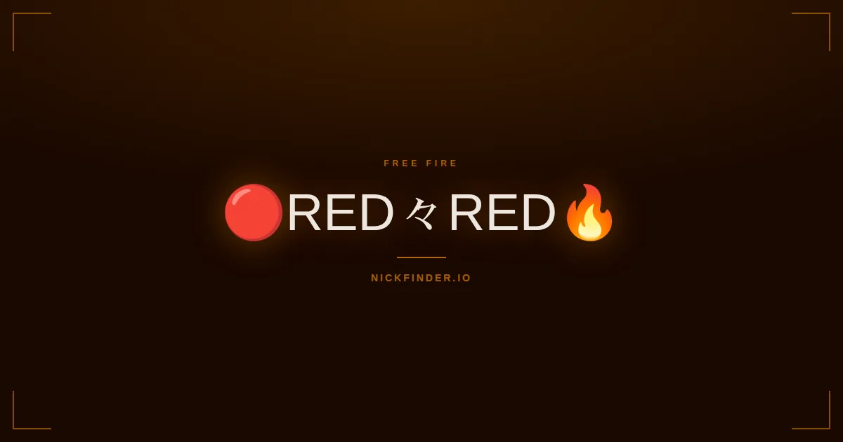 Red Free Fire names 2026 — decorated Unicode styles | NickFinder.io