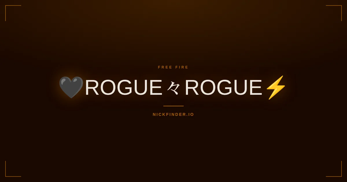 Rogue Free Fire names 2026 — decorated Unicode styles | NickFinder.io