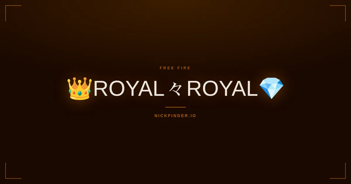 Royal Free Fire names 2026 — decorated Unicode styles | NickFinder.io