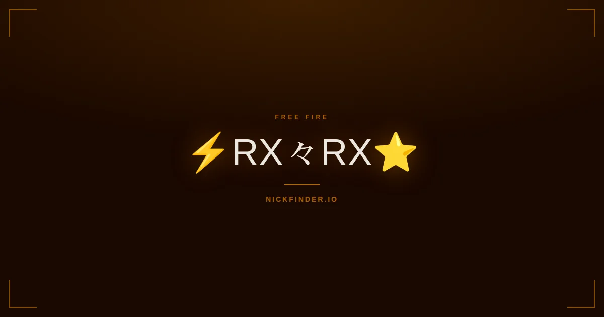 Rx Free Fire names 2026 — decorated Unicode styles | NickFinder.io