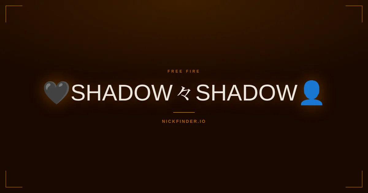 Shadow Free Fire names 2026 — decorated Unicode styles | NickFinder.io