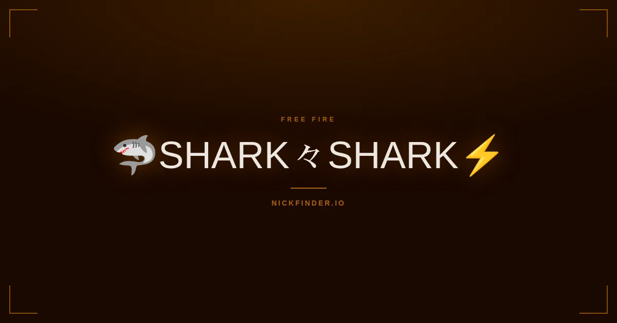 Shark Free Fire names 2026 — decorated Unicode styles | NickFinder.io