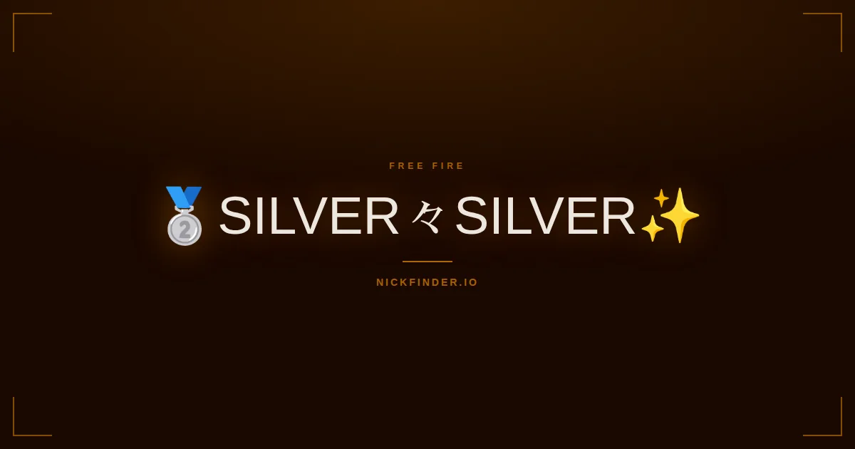 Silver Free Fire names 2026 — decorated Unicode styles | NickFinder.io