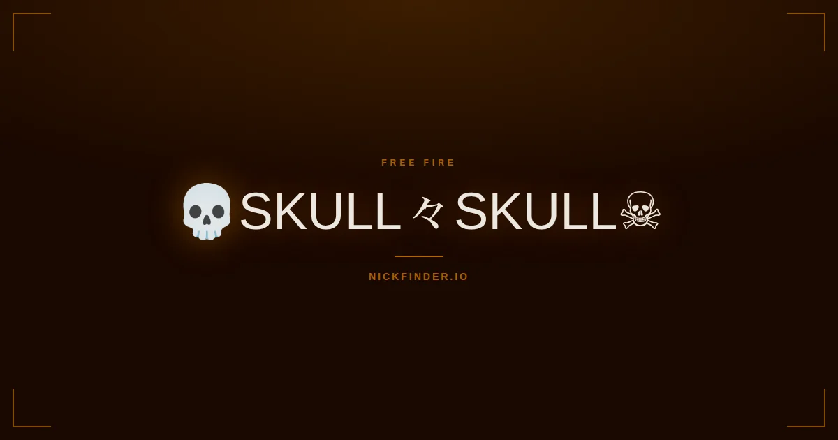 Skull Free Fire names 2026 — decorated Unicode styles | NickFinder.io