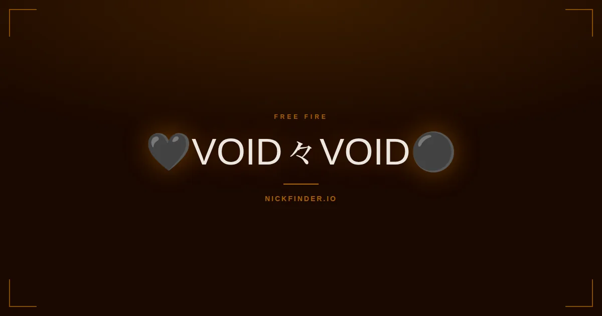 Void Free Fire names 2026 — decorated Unicode styles | NickFinder.io