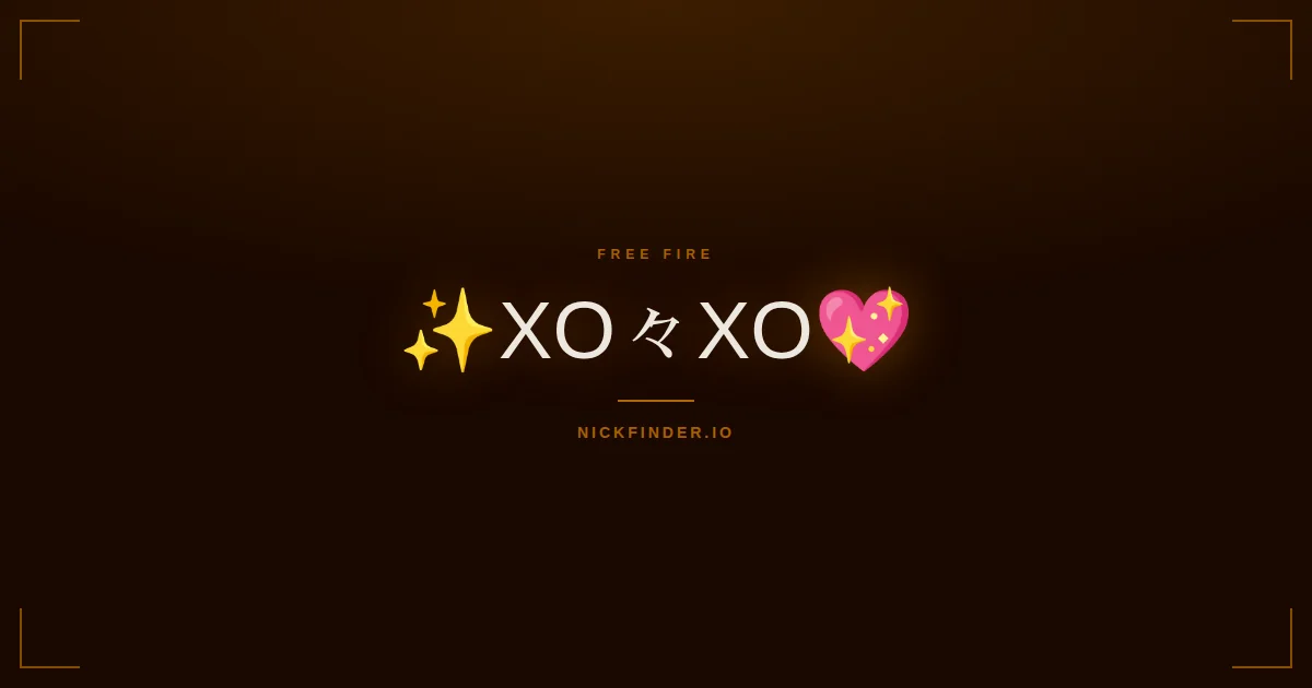 Xo Free Fire names 2026 — decorated Unicode styles | NickFinder.io