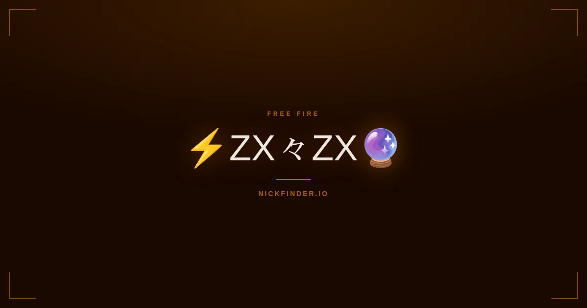 Zx Free Fire names 2026 — decorated Unicode styles | NickFinder.io