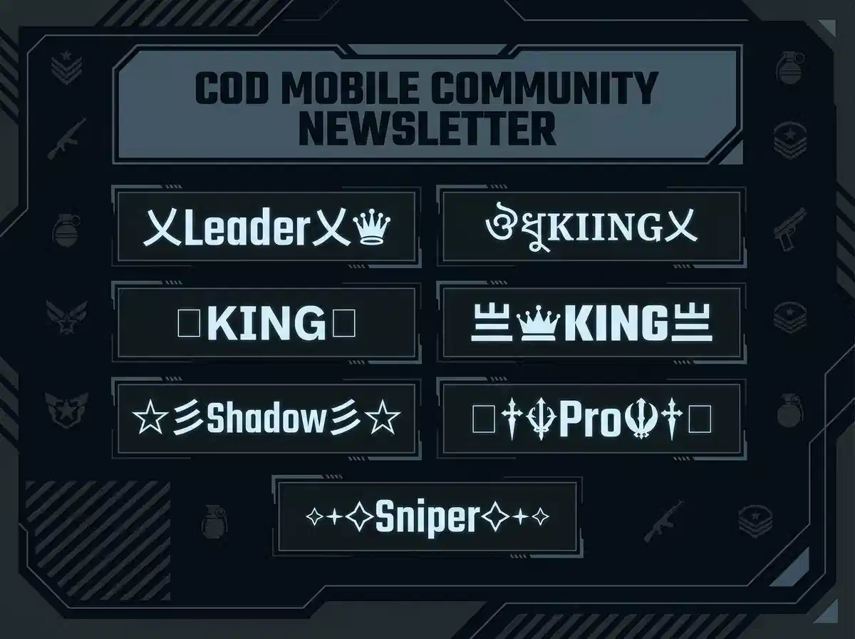 Call of Duty Mobile names hub 2026 — 115 tactical callsigns with Unicode decoration | NickFinder.io