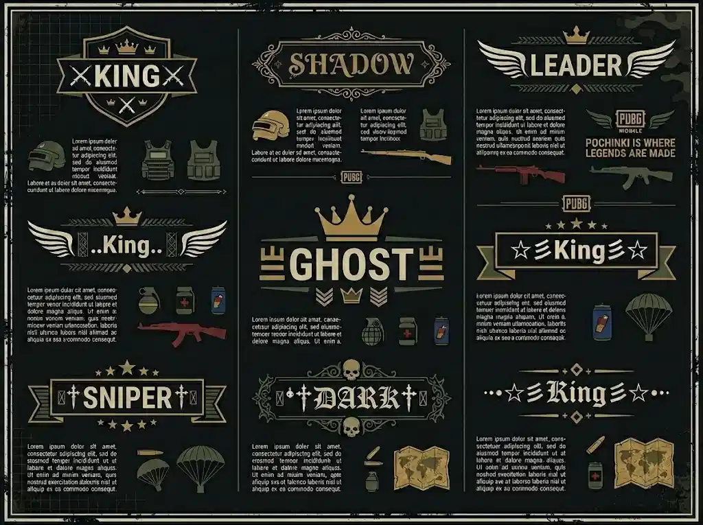 PUBG Mobile names hub 2026 — 115 decorated Unicode styles for PUBG Mobile and BGMI | NickFinder.io