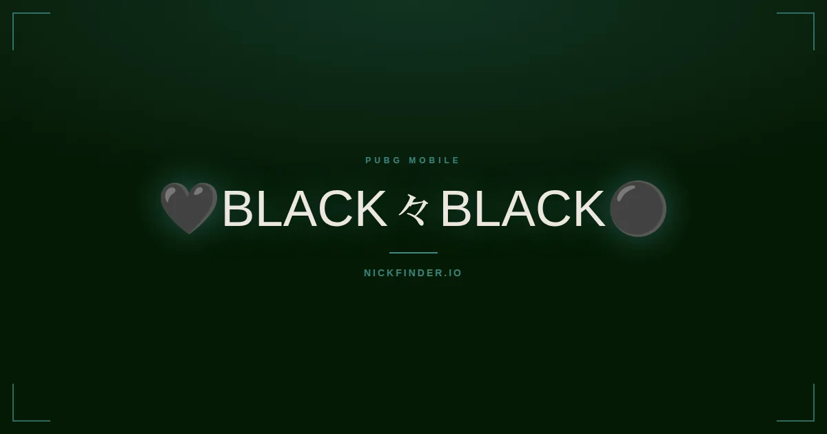 Black PUBG Mobile names 2026 — decorated Unicode styles | NickFinder.io