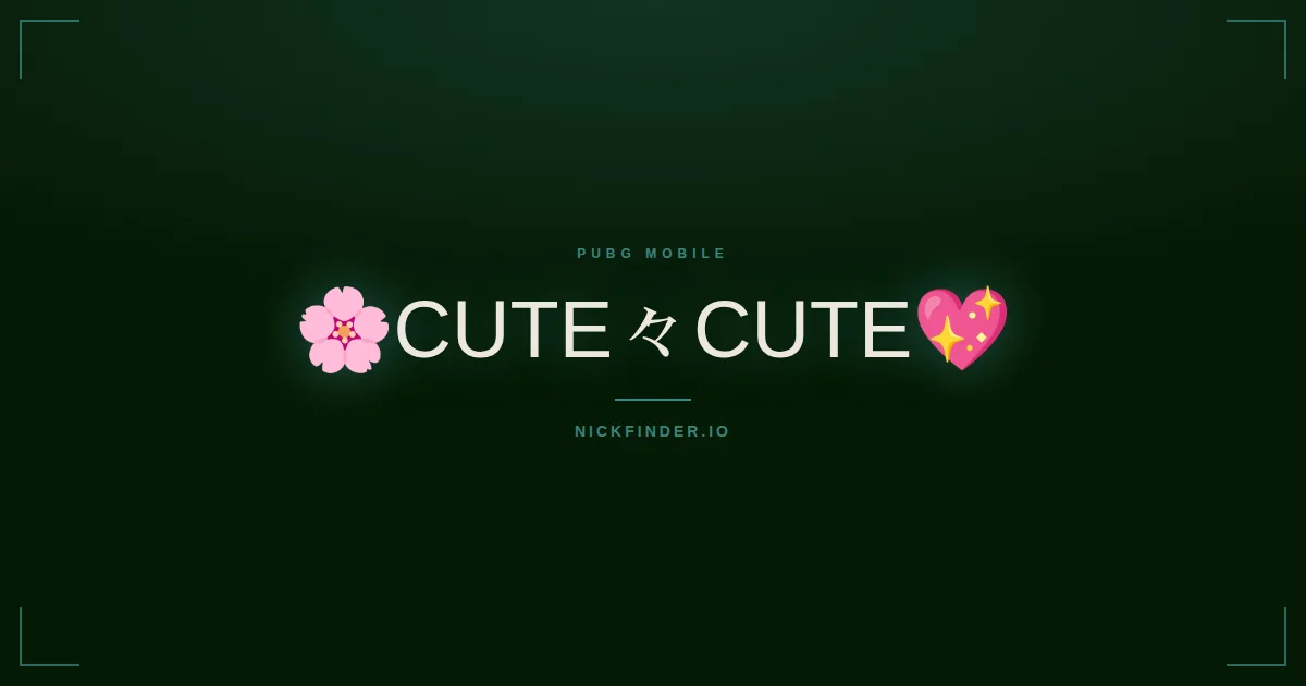 Cute PUBG Mobile names 2026 — decorated Unicode styles | NickFinder.io