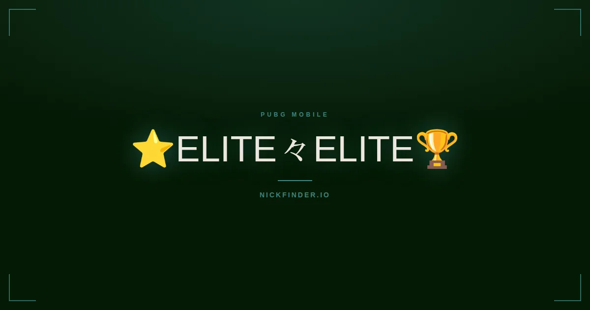Elite PUBG Mobile names 2026 — decorated Unicode styles | NickFinder.io